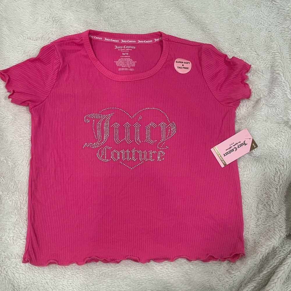 Juicy Couture Fuchsia Ribbed Tee